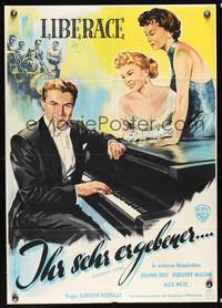 9j411 SINCERELY YOURS German '55 pianist Liberace brings a crescendo of love to empty lives!