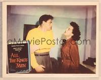 9k154 ALL THE KING'S MEN LC #6 '50 close up of John Ireland slapping Mercedes McCambridge!