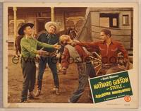 9k161 ARIZONA WHIRLWIND LC '44 Ken Maynard & Hoot Gibson watch Bob Steel punching bad guy!