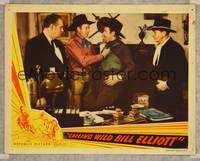 9k187 CALLING WILD BILL ELLIOTT LC '43 William Elliot grabbing bad guy by the lapels!