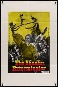 9p747 SHAOLIN EXTERMINATOR 1sh '78 Shao Lin san shi liu zhu, cool martial arts artwork!