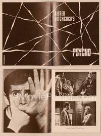 9r520 PSYCHO Danish program '60 Janet Leigh, Anthony Perkins, Alfred Hitchcock, art by Stevenov!