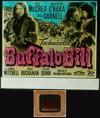 9s091 BUFFALO BILL glass slide '44 Joel McCrea, Maureen O'Hara, Linda Darnell, William Wellman