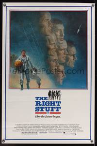 9v370 RIGHT STUFF 1sh '83 great Tom Jung montage art of the first NASA astronauts!