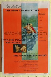 9x249 EDDY DUCHIN STORY 1sh '56 Tyrone Power & Kim Novak in a love story you will remember!