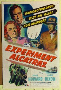 9x261 EXPERIMENT ALCATRAZ 1sh '51 can this radioactive drug drive them to murder?