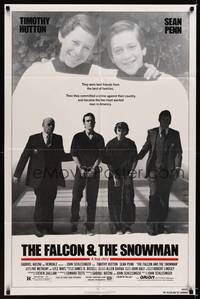 9x262 FALCON & THE SNOWMAN 1sh '85 Sean Penn, Timothy Hutton, John Schlesigner directed!