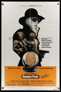 9x264 FAMILY PLOT 1sh '76 from the mind of devious Alfred Hitchcock, Karen Black, Bruce Dern!