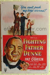 9x270 FIGHTING FATHER DUNNE 1sh '48 Pat O'Brien, Darryl Hickman, Charles Kemper!