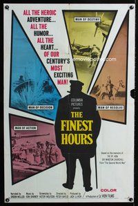 9x272 FINEST HOURS 1sh '64 Winston Churchill, the century's most exciting man!