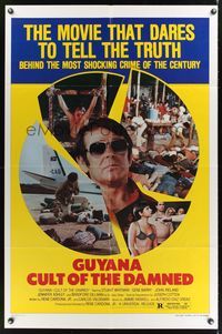 9x317 GUYANA CULT OF THE DAMNED 1sh '80 Jim Jones biography, Stuart Whitman, Gene Barry