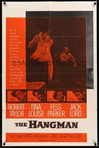 9x324 HANGMAN 1sh '59 Robert Taylor in a cheap hotel room seduced by sexy Tina Louise!