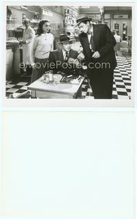 9y175 GANGSTER 8x10 still '47 Barry Sullivan examining funny money at soda fountain!