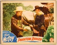 1d442 PHANTOM RANGER LC '38 close up of cowboy Tim McCoy holding gun on bank robber!