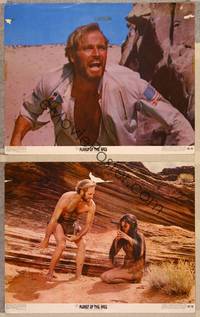 1e988 PLANET OF THE APES 2 color 11x14 stills '68 Charlton Heston, classic sci-fi!