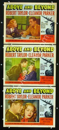 1e863 ABOVE & BEYOND 3 LCs '52 James Whitmore, pilot Robert Taylor & Eleanor Parker!