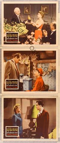 1e864 ALL ABOUT EVE 3 LCs '50 Bette Davis & Anne Baxter classic!