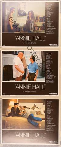 1e866 ANNIE HALL 3 LCs '77 Woody Allen & Diane Keaton, a nervous romance!