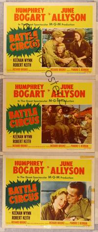 1e869 BATTLE CIRCUS 3 LCs '53 Humphrey Bogart & June Allyson!