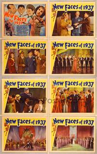 1e405 NEW FACES OF 1937 8 LCs '37 wonderful unusual art of Joe Penner, Milton Berle & Parkyakarkus!