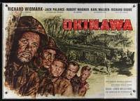 1s156 HALLS OF MONTEZUMA German 33x47 R60s art of Richard Widmark, U.S. Marines in WWII by Goetze!