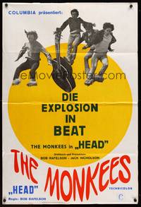 1s249 HEAD Austrian '69 The Monkees, Peter Tork, Davy Jones, Micky Dolenz, Michael Nesmith