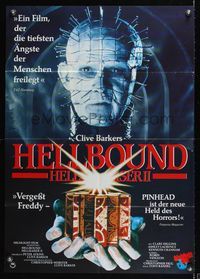 1s251 HELLBOUND: HELLRAISER II German '88 creepy close-up of Pinhead, Tony Randel directed!