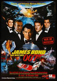 1s261 JAMES BOND DIE WELT DES 007 German '98 Bond film festival, cool image of all Bond actors!