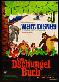 1s264 JUNGLE BOOK German '67 Walt Disney cartoon classic, great Luro art of all characters!