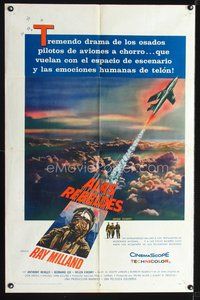 1s764 HIGH FLIGHT Spanish/U.S. 1sh '57 Ray Milland, military fighter pilots fly top secret jets!