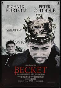 1w099 BECKET 1sh R07 Richard Burton in the title role, Peter O'Toole, John Gielgud