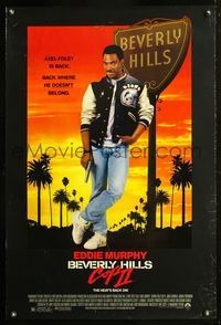 1w103 BEVERLY HILLS COP II 1sh '87 Eddie Murphy is back as Axel Foley, where he doesn't belong!