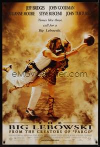 1w106 BIG LEBOWSKI 1sh '98 Coen Brothers cult classic, Jeff Bridges bowling w/Julianne Moore!