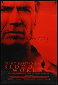 1w117 BLOOD WORK DS 1sh '02 super close image of star and director Clint Eastwood!