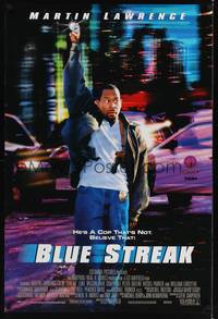 1w119 BLUE STREAK int'l DS 1sh '99 great image of Martin Lawrence with Los Angeles in background!