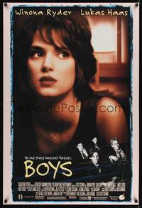 1w128 BOYS DS 1sh '96 Skeet Ulrich, Lukas Haas, portrait of sexy Winona Ryder!