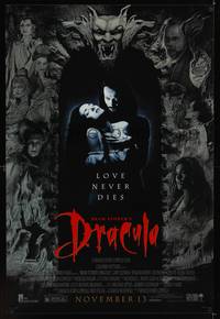 1w130 BRAM STOKER'S DRACULA advance 1sh '92 Francis Ford Coppola, Gary Oldman & Winona Ryder!