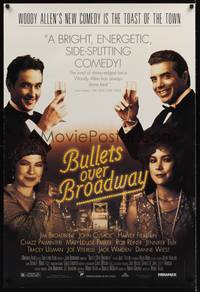 1w140 BULLETS OVER BROADWAY 1sh '94 Woody Allen, John Cusack, Dianne West, Jennifer Tilly