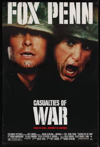 1w145 CASUALTIES OF WAR 1sh '89 soldiers Michael J. Fox & Sean Penn!