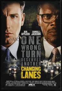 1w146 CHANGING LANES advance DS 1sh '02 Samuel L Jackson & Ben Affleck