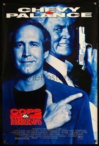 1w166 COPS & ROBBERSONS 1sh '94 great close up of Chevy Chase with Jack Palance!