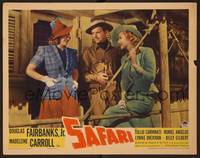 1z145 SAFARI signed LC '40 by Douglas Fairbanks Jr. w/Muriel Angelus & Madeliene Carroll!