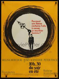 2c223 10:30 P.M. SUMMER French 23x32 '66 cool art by Yves Thos & Rene Ferracci!