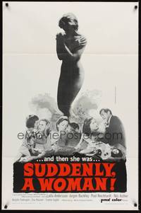 2h833 SUDDENLY, A WOMAN 1sh '67 Anker Sorensen's Gudrun, Danish coming-of-age sex!