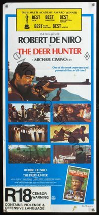 2j391 DEER HUNTER Aust daybill '78 Robert De Niro w/rifle, Michael Cimino directed!