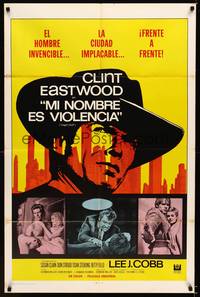 2j175 COOGAN'S BLUFF Spanish/U.S. 1sh '68 art of Clint Eastwood in New York City, directed by Don Siegel!