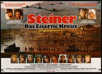 2j582 CROSS OF IRON German 33x47 '77 Sam Peckinpah, James Coburn, Maximilian Schell!