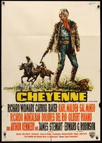 2j633 CHEYENNE AUTUMN German '64 John Ford directed, cool Goetze art of Richard Widmark!