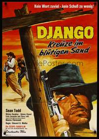 2j637 CJAMANGO German '69 cool art of cowboy Ivan Rassimov, spaghetti western!