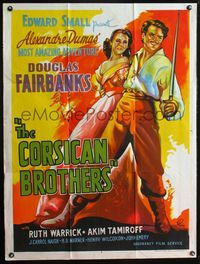 2j129 CORSICAN BROTHERS Indian R60s Pinto art of Douglas Fairbanks Jr. & Ruth Warrick!